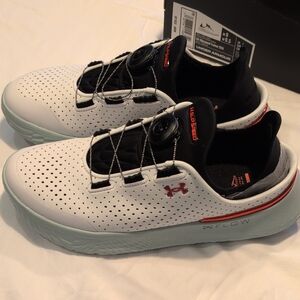 UA Slipspeed Trainer SYN: Size M8, W9.5 (WHT/BLU/BLANC BLU)